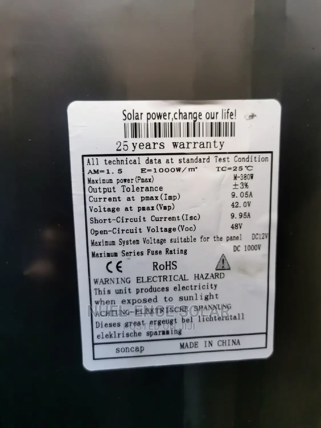 380w Monocrystalline Solar Panels Sunflex