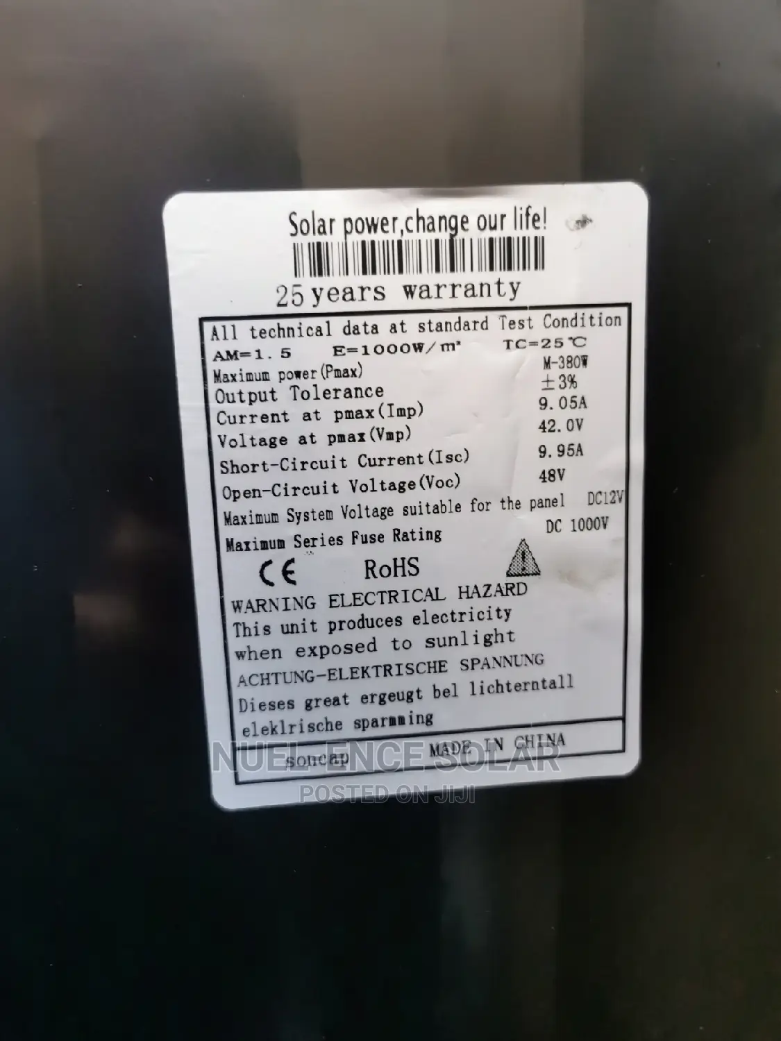 380w Monocrystalline Solar Panels Sunflex