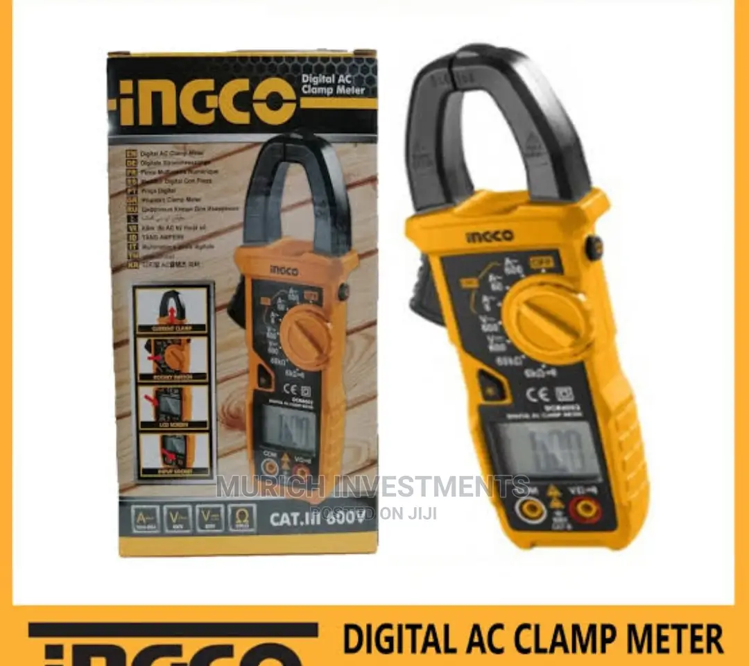 Digital AC Clamp Meter – 600amp – Ingco