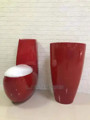 Red Color Wc Set