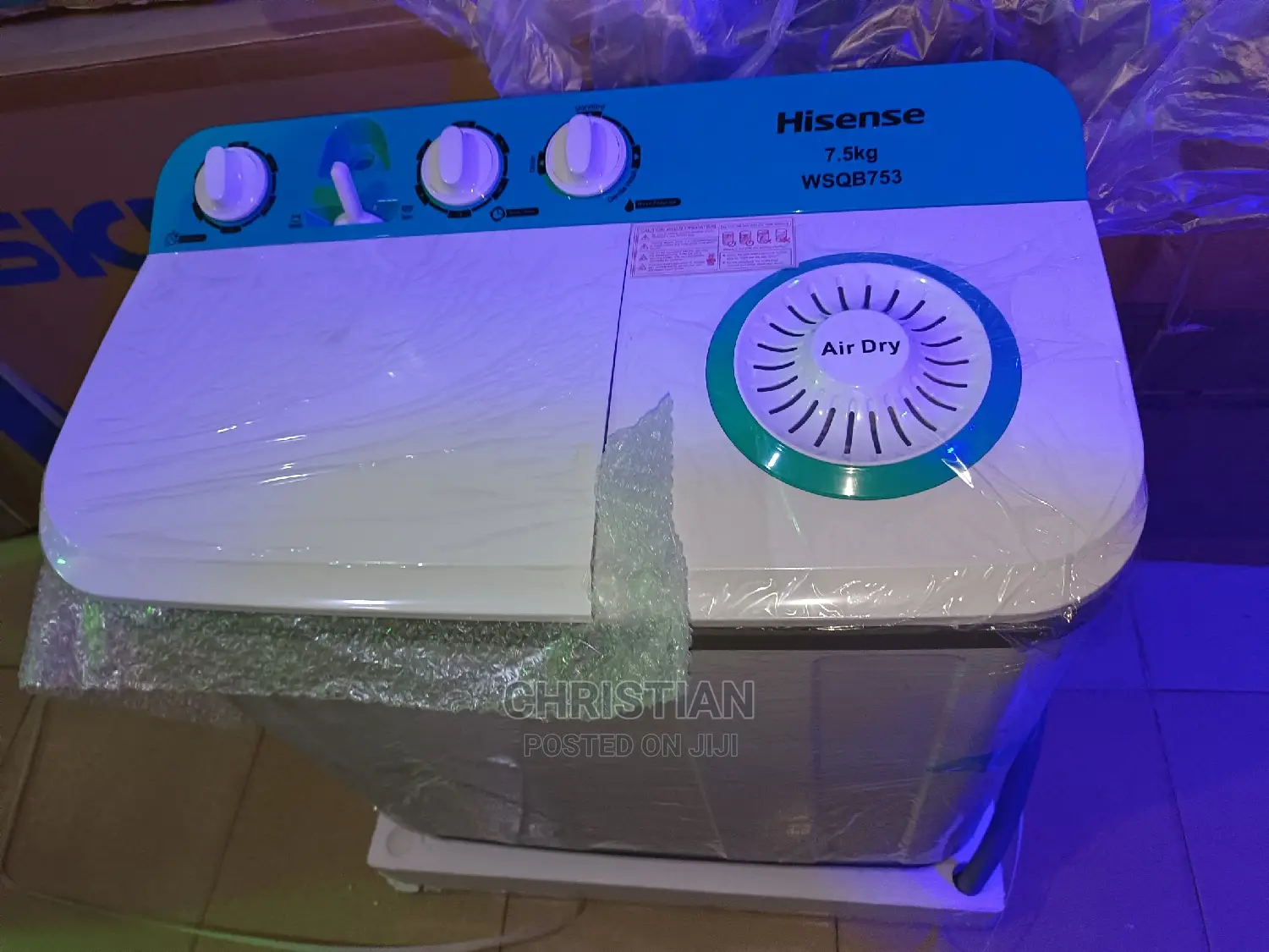 Hisense 7.5kg Washing Machine Standard With Air Dry