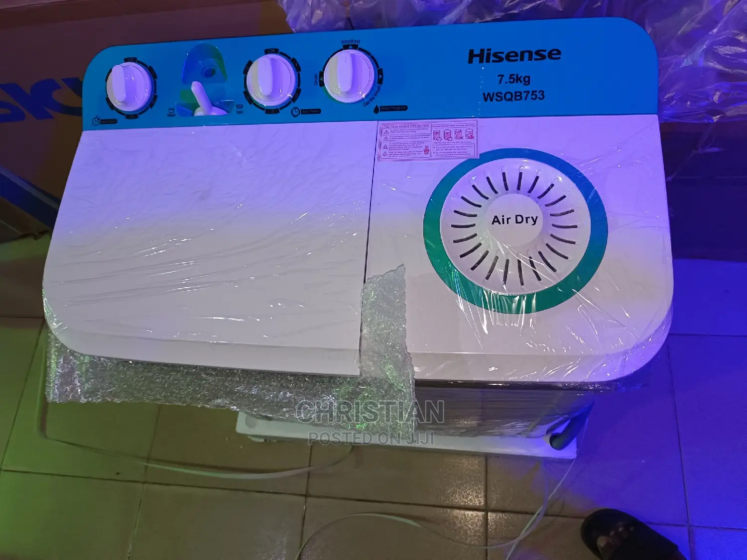 Hisense 7.5kg Washing Machine Standard With Air Dry