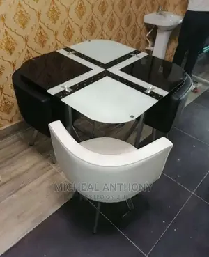 Quality Round Dining By Four With Four Unique Chairs