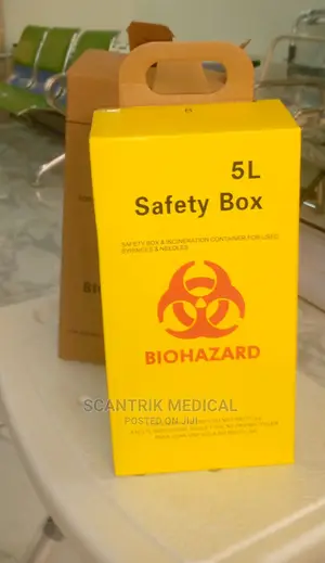 Comfortable 5L Medical Syringes and Needles Safety Box