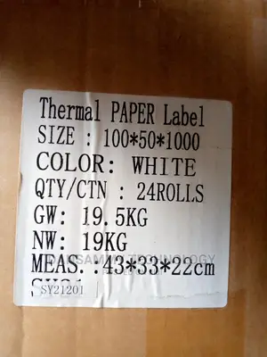 100*50mm by 1000labels in a Roll. Direct Thermal