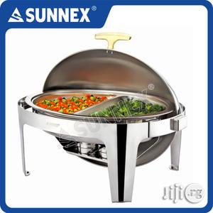 Sunnex Stainless Steel Role Top Oval Division Chafer ,3.8x2