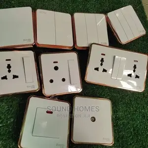 Gold And White England Switches And Sockets