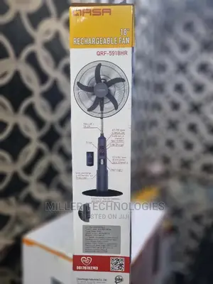 QASA Solar Rechargeable Fan 18 Inch