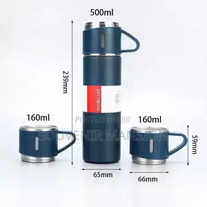 500ml Double Layer Flask With 2 Cup ( Moq 24pcs )