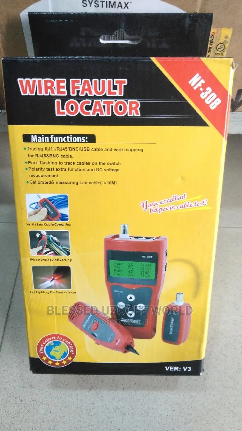 Noyafa Nf-308 Wire Fault Locator Network Cable Tester Tool