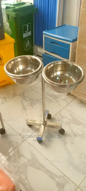 Portable Hand Wash Basin Stand Double Bowl for Hospital