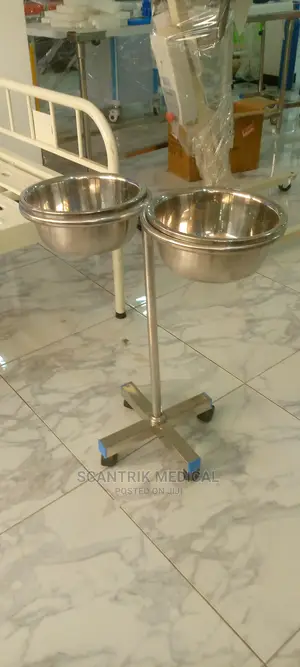 Hospital Wash Basin Bucket Stand Double Bowl For Hospital