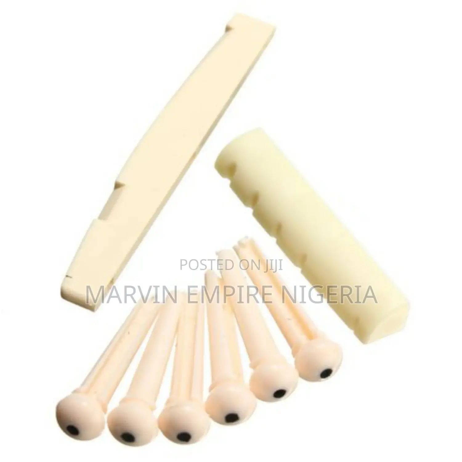3 Sets Pro Acoustic Guitar Bridge Pins + Saddle + Nut