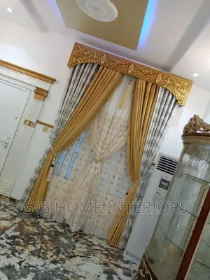 Turkish Curtains and Golden Pelment Design