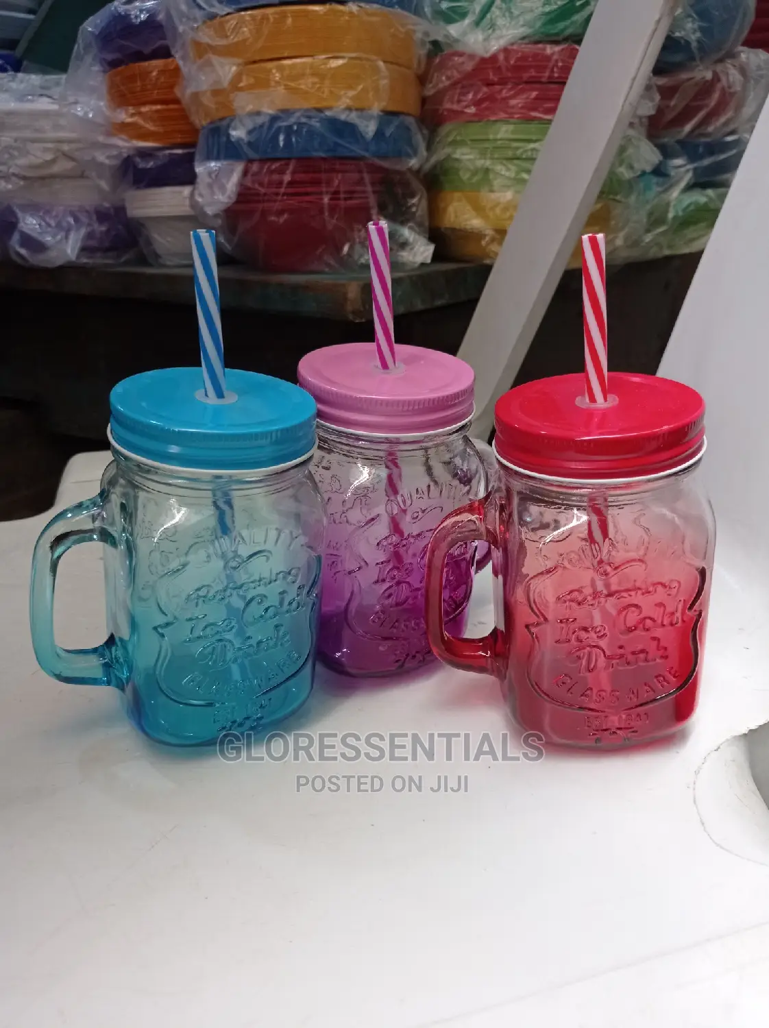 Picnic Cup Cup With Straw Mason Jar