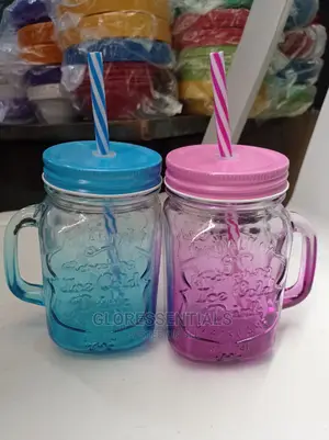 Picnic Cup Cup With Straw Mason Jar