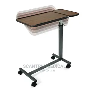 Overbed Bedside Table With Wheels (Hospital and Home)