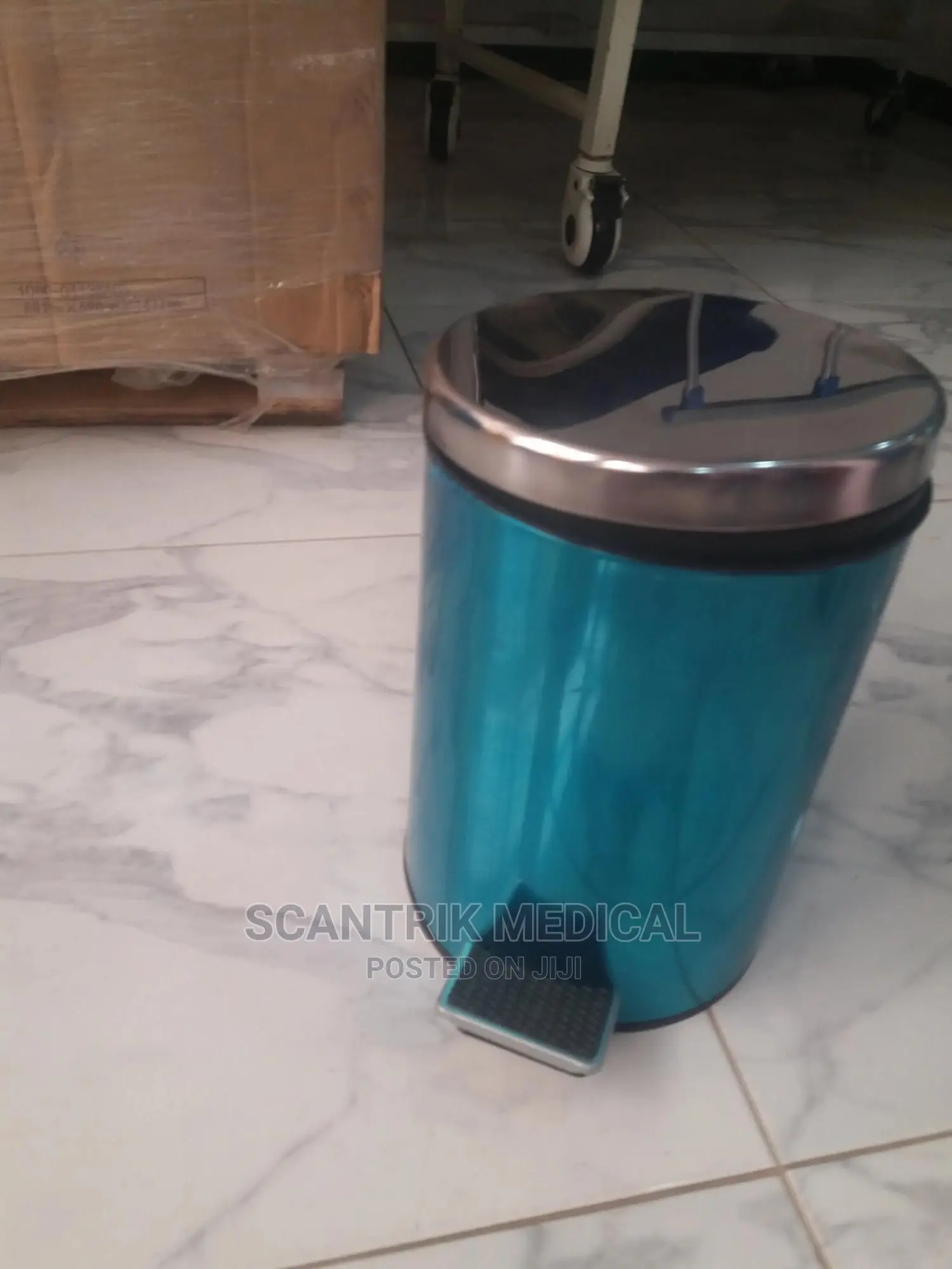 Portable Waste Bin Metal Trash