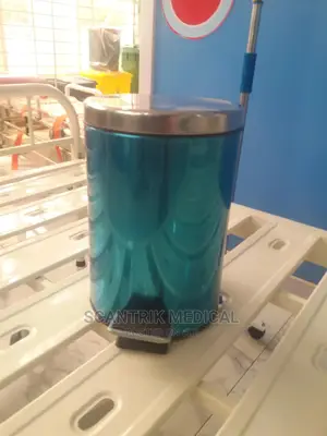 Portable Stainless Steel Trash Can Wastebin for Home Gym