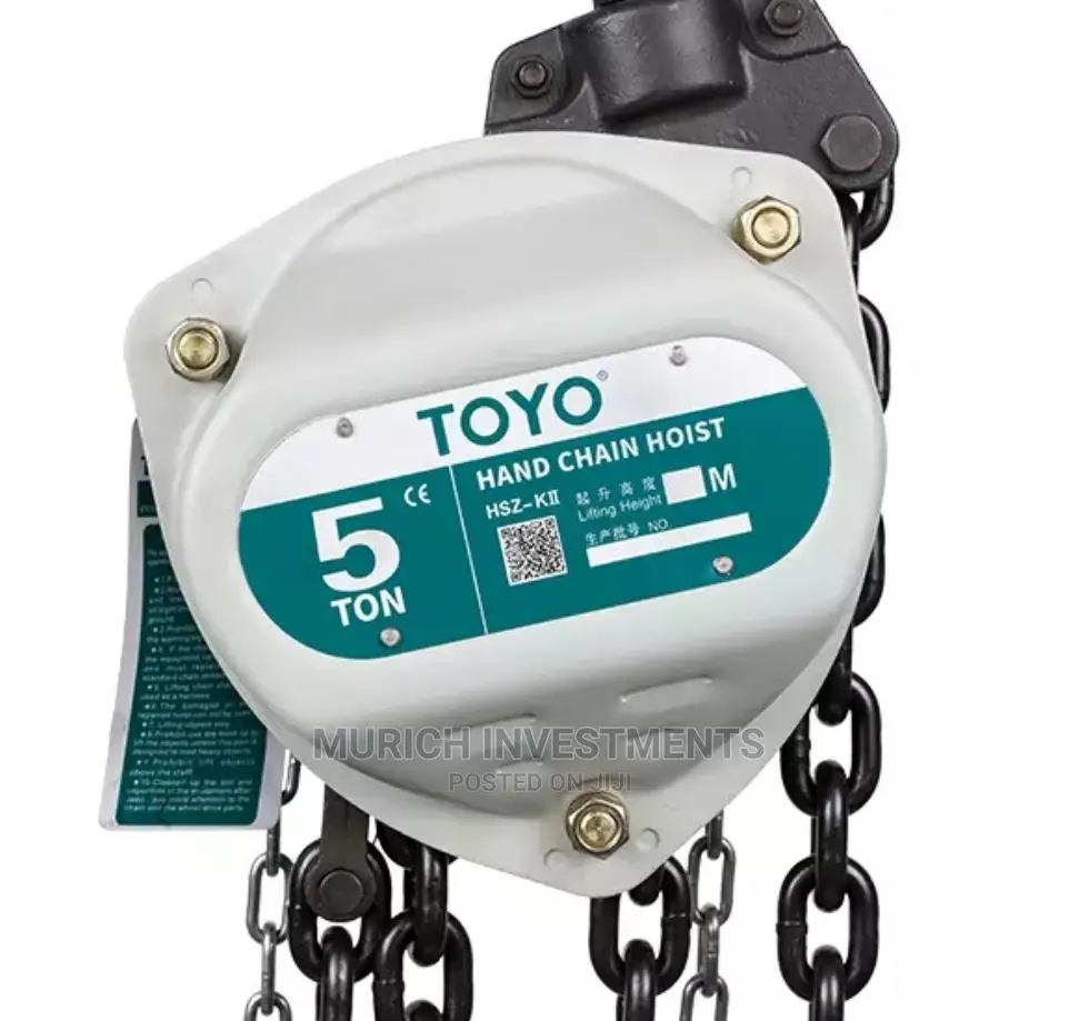 Toyo 5 Ton X 3meter Manual Lifting Hoist Chain Pulley Block