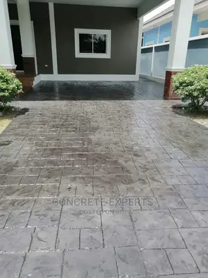 Peach Stamped Concrete