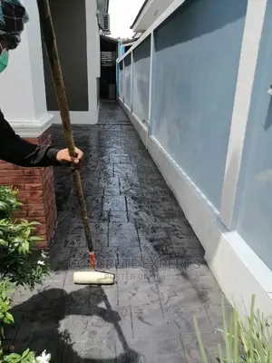 Peach Stamped Concrete