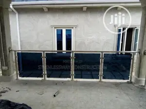 Stainless Handrail With Dark Grey Glass