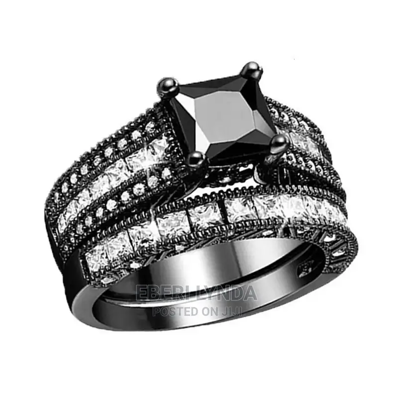 Non Tarnishable Sterling Wedding Ring Set