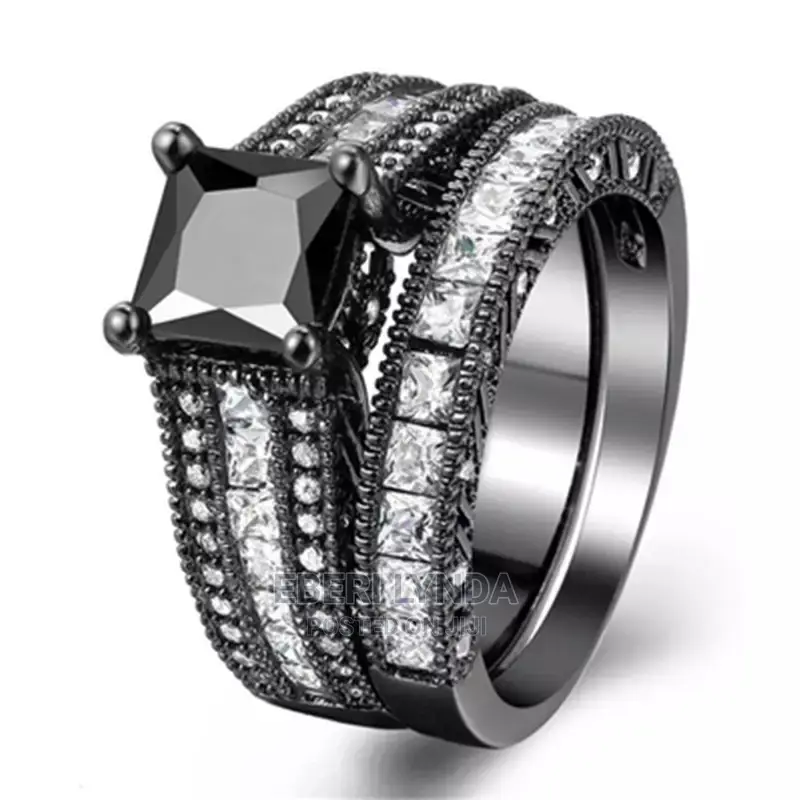 Non Tarnishable Sterling Wedding Ring Set
