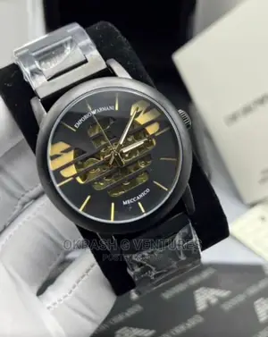 Emporio Armani Automatic Black Chain Watch