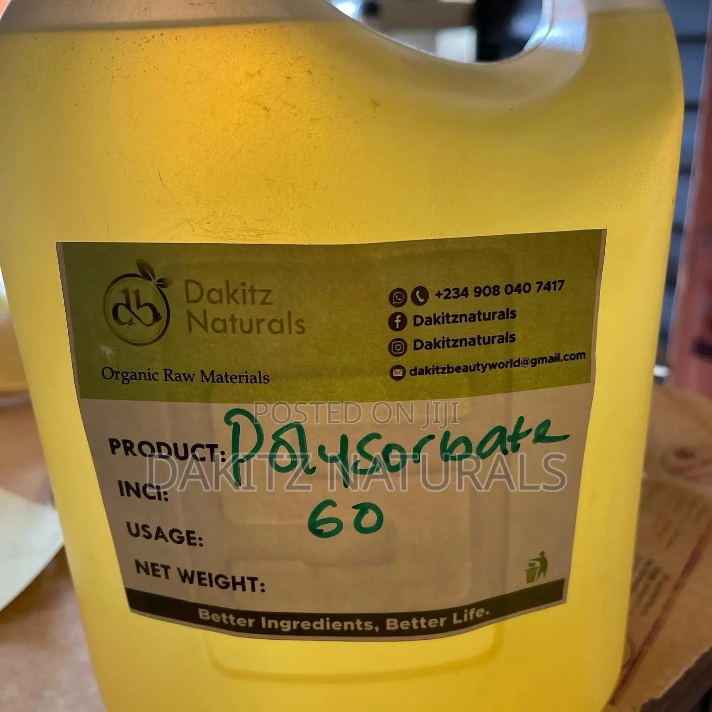 Polysorbate 60 Tween60 1liter