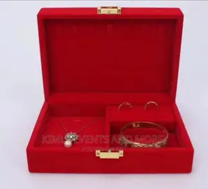 Velvet Red Jewelry Set Boxes