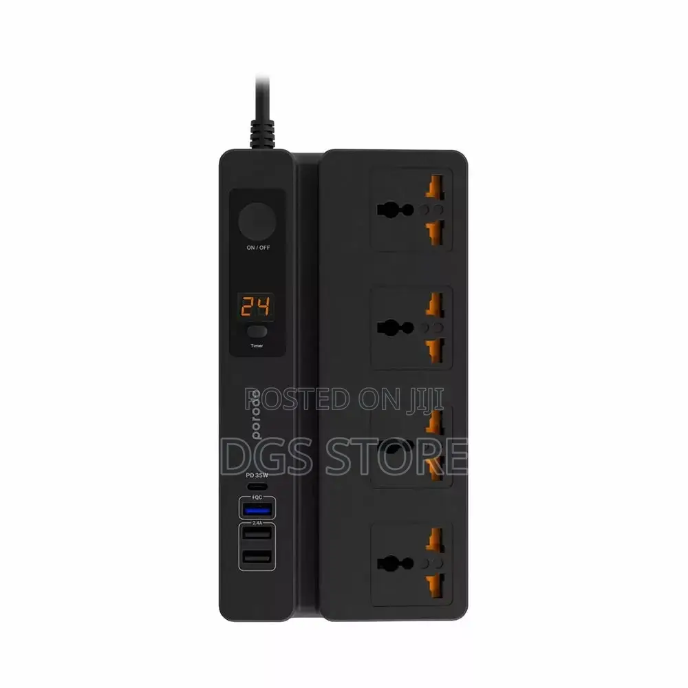 Porodo Multifunction Socket Pd 35 With Phone Stand Digital