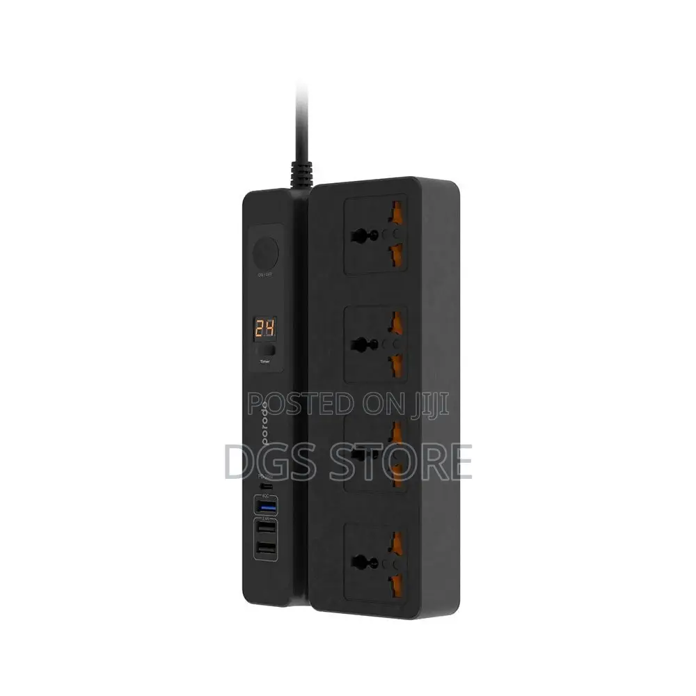 Porodo Multifunction Socket Pd 35 With Phone Stand Digital
