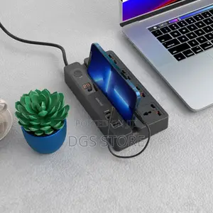 Porodo Multifunction Socket Pd 35 With Phone Stand Digital