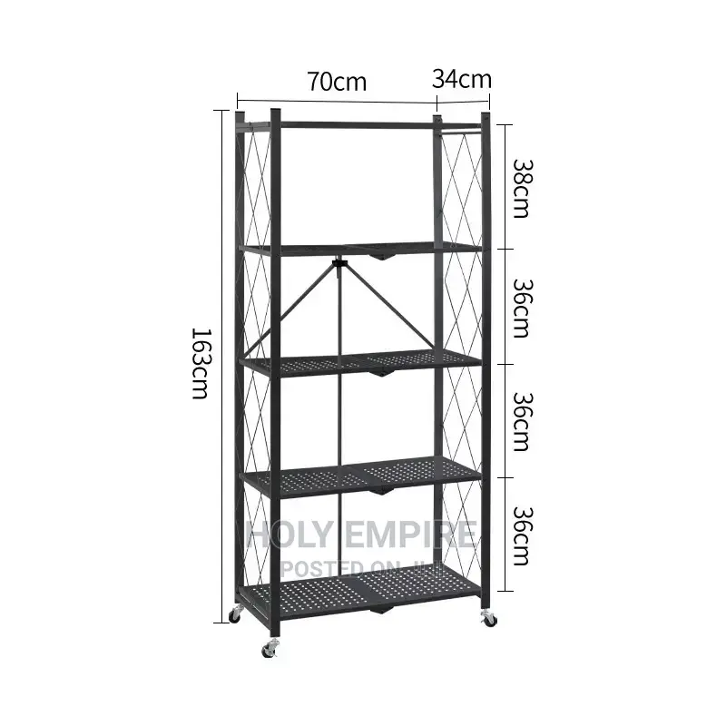 5 Layer Foldable 5 Layers Kitchen Shelf Floor Type Microwave
