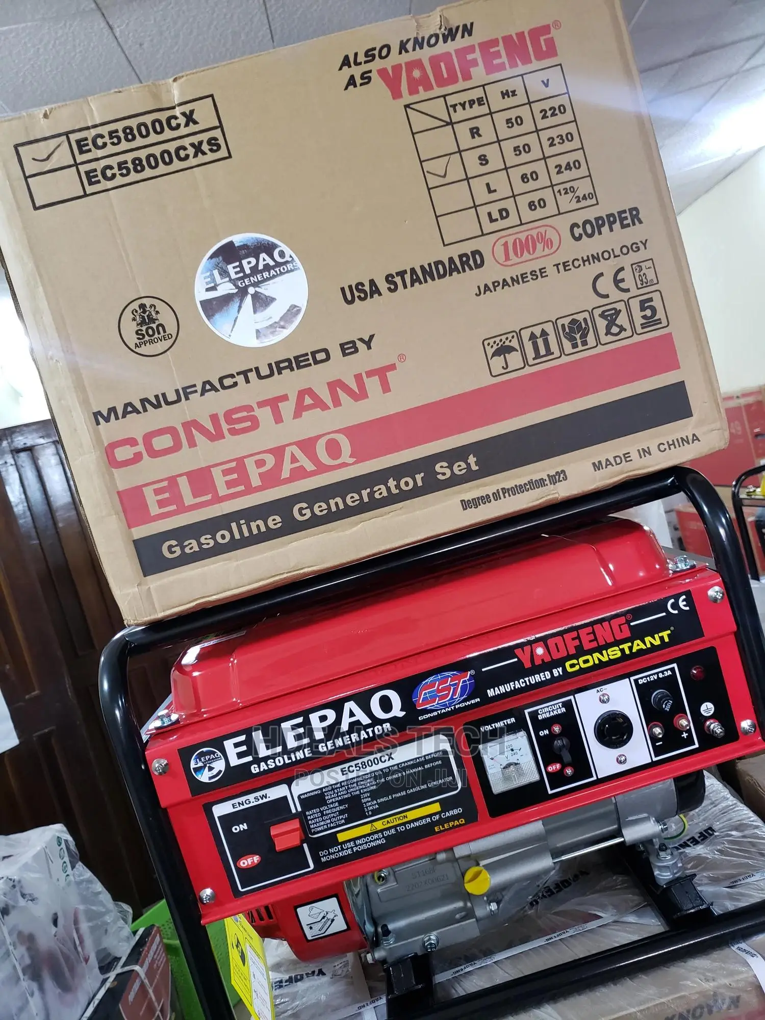 Elepaq Constant 3.5KVA Manual Start Generator