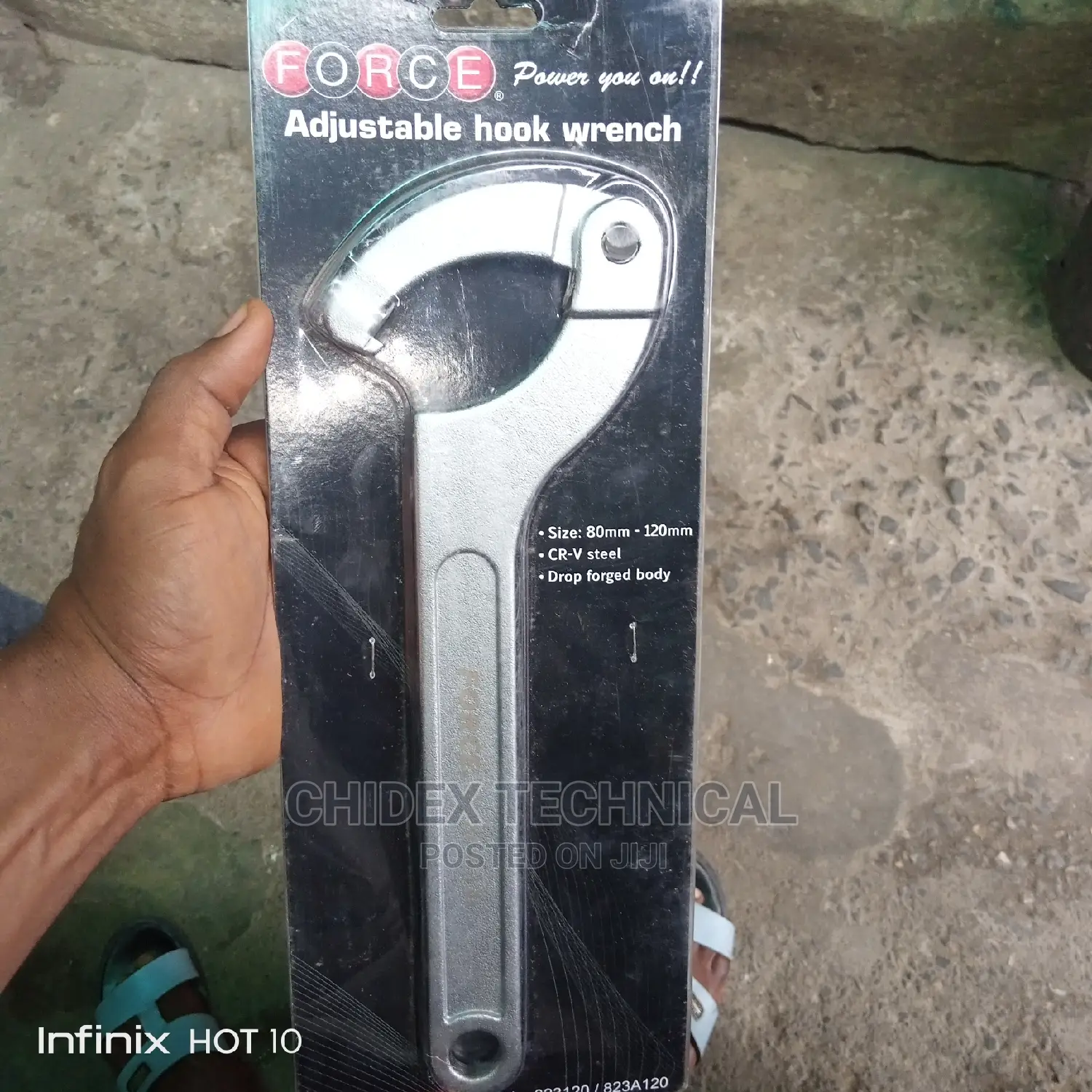 Adjustable Hook Wrench 80-120mm