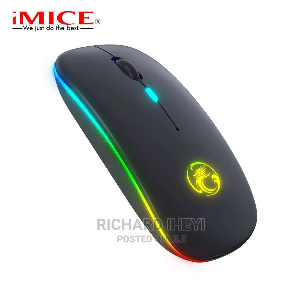 Wireless Mouse Bluetooth RGB Rechargeable Ergonomic Mouse