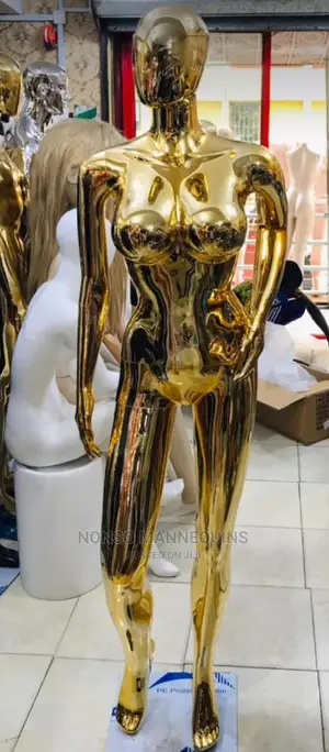Busty Size 12 Gold Chrome Luxury Female Mannequin