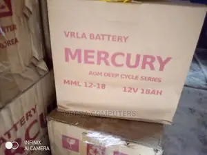 Mercury Ups Battery 12v 18ah Agm Deep Cycle Series