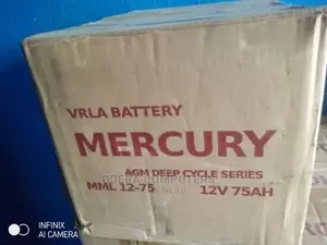 Vrla Battery Mercury AGM Deep Cycle Series MML 12V 75ah