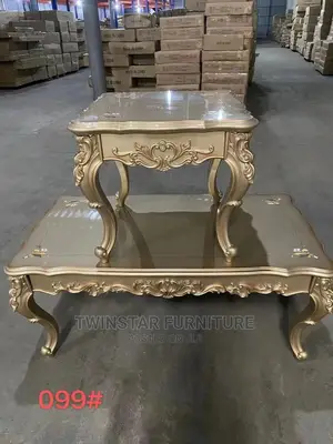 New Modern Royal Wooden Center Table With 2 Side Stools