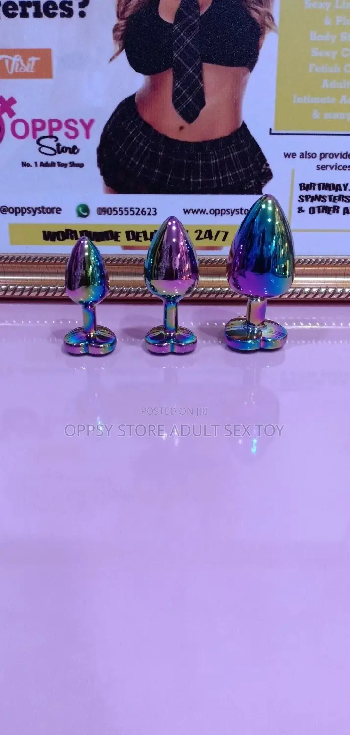 Rainbow Anal Butt Plug Set
