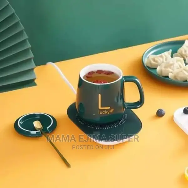 Electric Heating Mug and Saucer