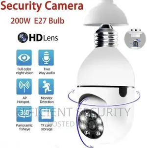 Smart Mini PTZ Full HD Camera With E27 Bulb Socket