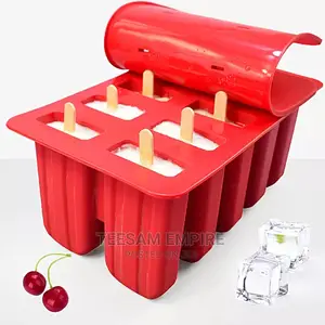 10 Cavity Silicon Popsicle Mould With 50 Sticks