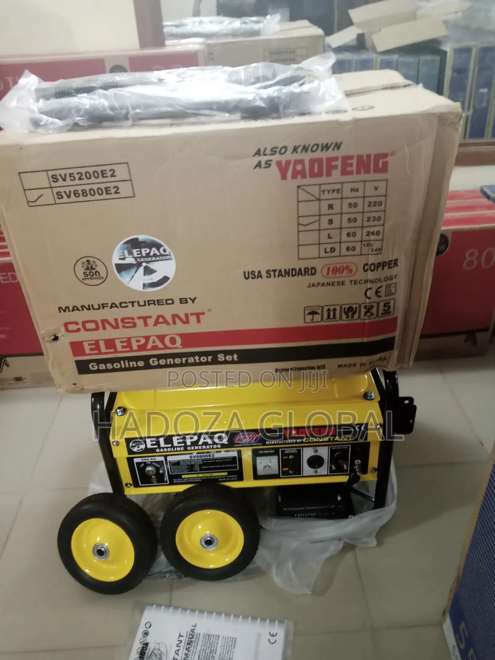 100%Copper Elepaq Constant 4.5kva Generator