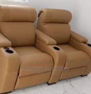 Brown Electric Two Seater Recliner Sofa