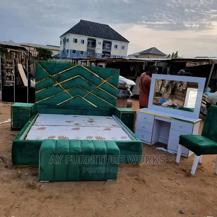 Green Padded Bedframes